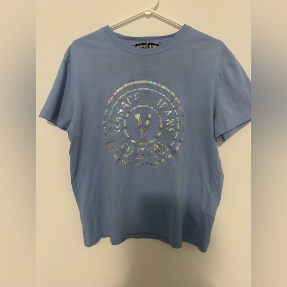 Versace Jeans Collection Tops - Versace Jeans Collection Light Blue Tee